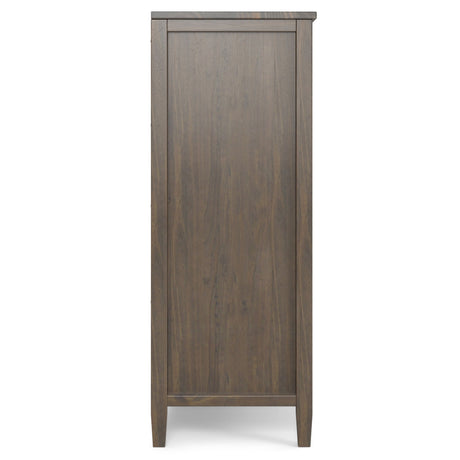 Ela - Medium Storage Cabinet - Smoky Brown by Simpli-Home | Bel Furniture