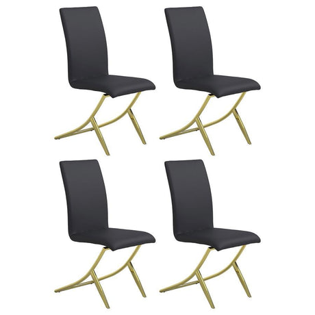 Chanel - Upholstered Side Chairs (Set of 4) Black by CoasterEssence | Bel Furniture