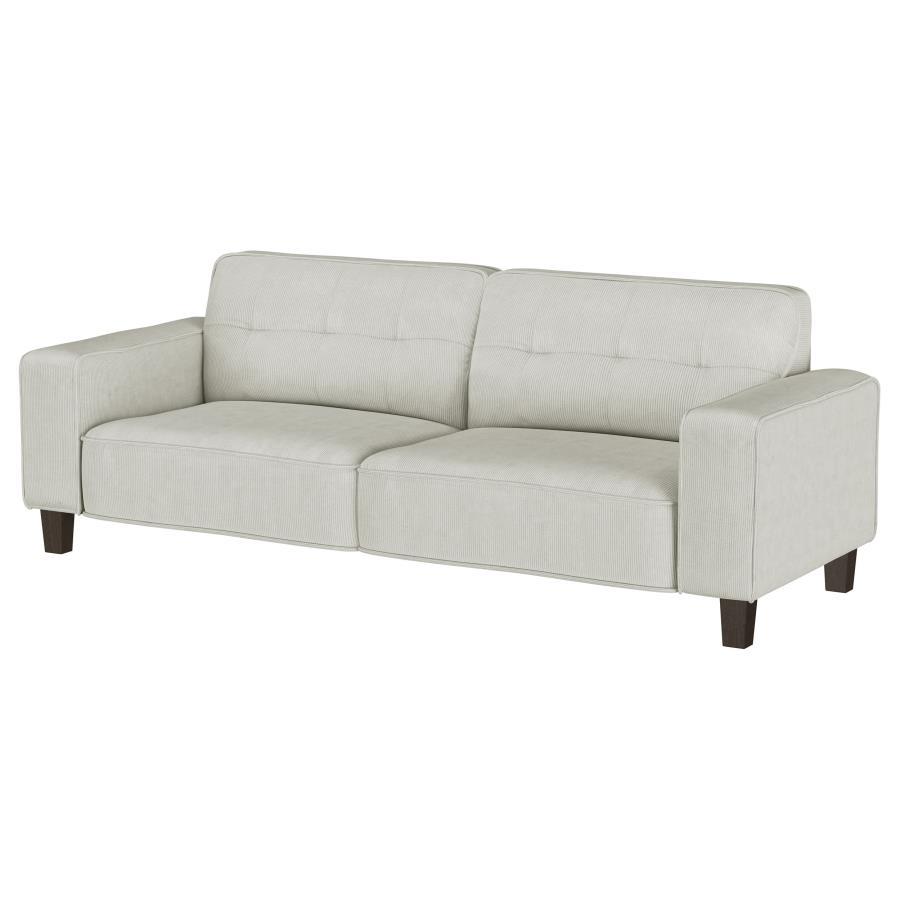 Deerhurst - Upholstered Track Arm Tufted Sofa - Greige by Coaster Fine Furniture | Bel Furniture