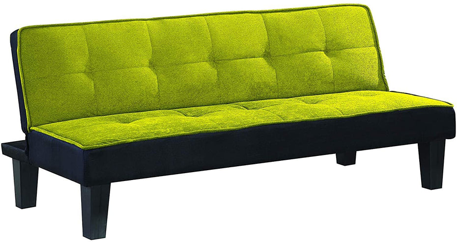 Fabric Sofa With Black Legs - Green