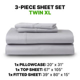 Sheet Set Luxurious Supima Cotton, Wrinkle Resistant, Breathable, With 2 Ghostgrip Band