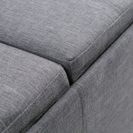 Avalon - Upholstered Storage Ottoman by Simpli-Home | Bel Furniture