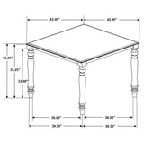 Wiley 5-piece Square Counter Height Dining Set Grey