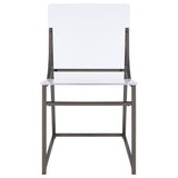 Jillian - 5 Piece Round Mirror Top Dining Set - Black Nickel