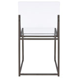 Jillian - 5 Piece Round Mirror Top Dining Set - Black Nickel