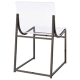 Jillian - 5 Piece Round Mirror Top Dining Set - Black Nickel