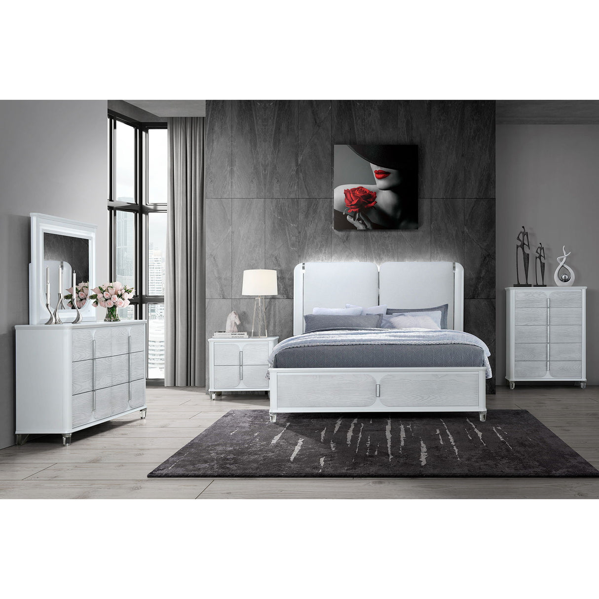 Brenda - Chest With Spacious Drawers - Gray