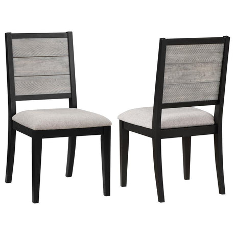Elodie Wood Dining Side Chair (Set of 2) Gray And Black