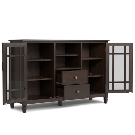 Connaught - Tall TV Stand - Brown by Simpli-Home | Bel Furniture