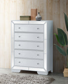Sleek Contemporary Storage Chest - White