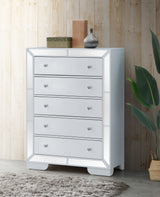 Sleek Contemporary Storage Chest - White