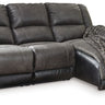 Nantahala - Reclining Sectional With Chaise Dark Gray 3-Piece Reclining Sectional with Right-Arm Facing Chaise by Signature Design by Ashley® | Bel Furniture
