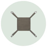 Paxton - Round Glass Top Wood Dining Table - Nutmeg