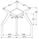 Paxton Square Wood Dining Table Base Brown