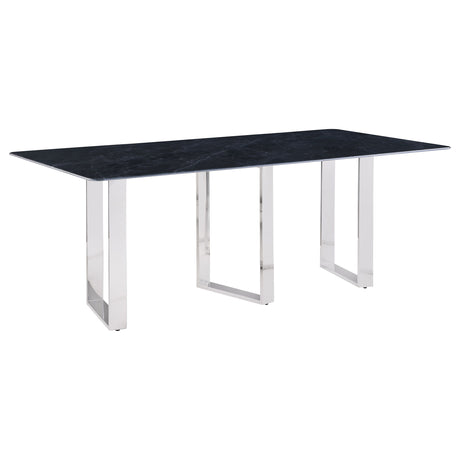 Desden - Rectangular Sintered Stone Dining Table - Gray by Coaster Fine Furniture | Bel Furniture