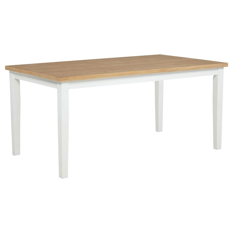 Andrews 66" Rectangular Dining Table Light Ash And White