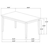 Andrews - 66" Rectangular Dining Table - Light Ash And White