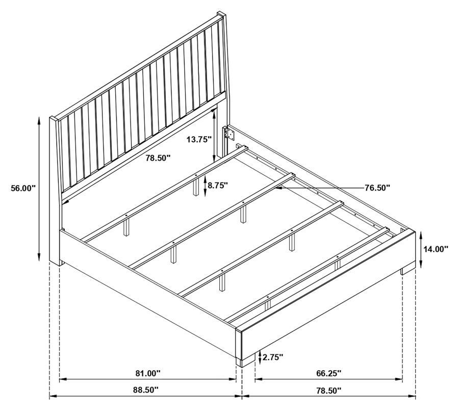 Channing - King Bed - Rough Sawn Gray Oak