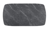 Potero - Faux Marble Extension Leaf Dining Table - Black