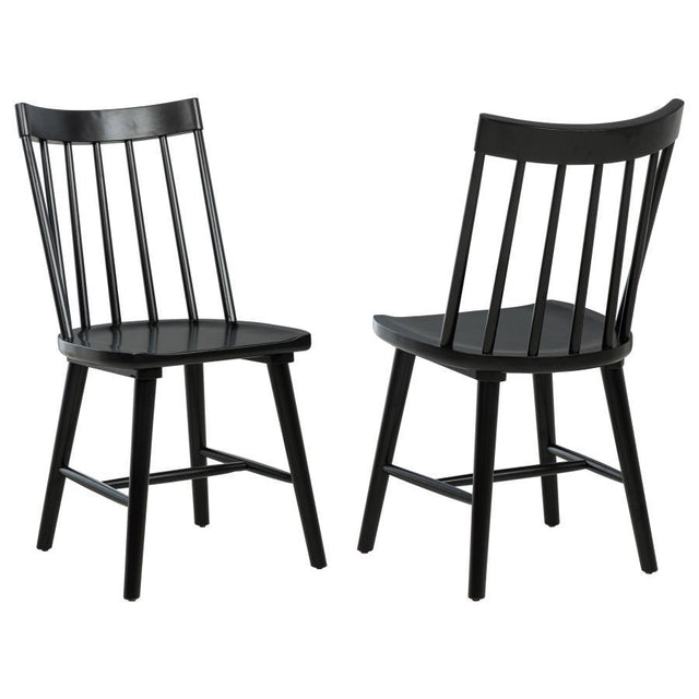 Middleton - Solid Wood Dining Side Chair (Set of 2) Black by Coaster Fine Furniture | Bel Furniture