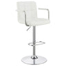 Palomar - Adjustable Height Bar Stool White by CoasterEveryday | Bel Furniture