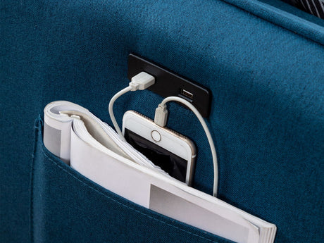 Mia - Sectional Sofa Chaise With USB Charger And Pillows - view 3