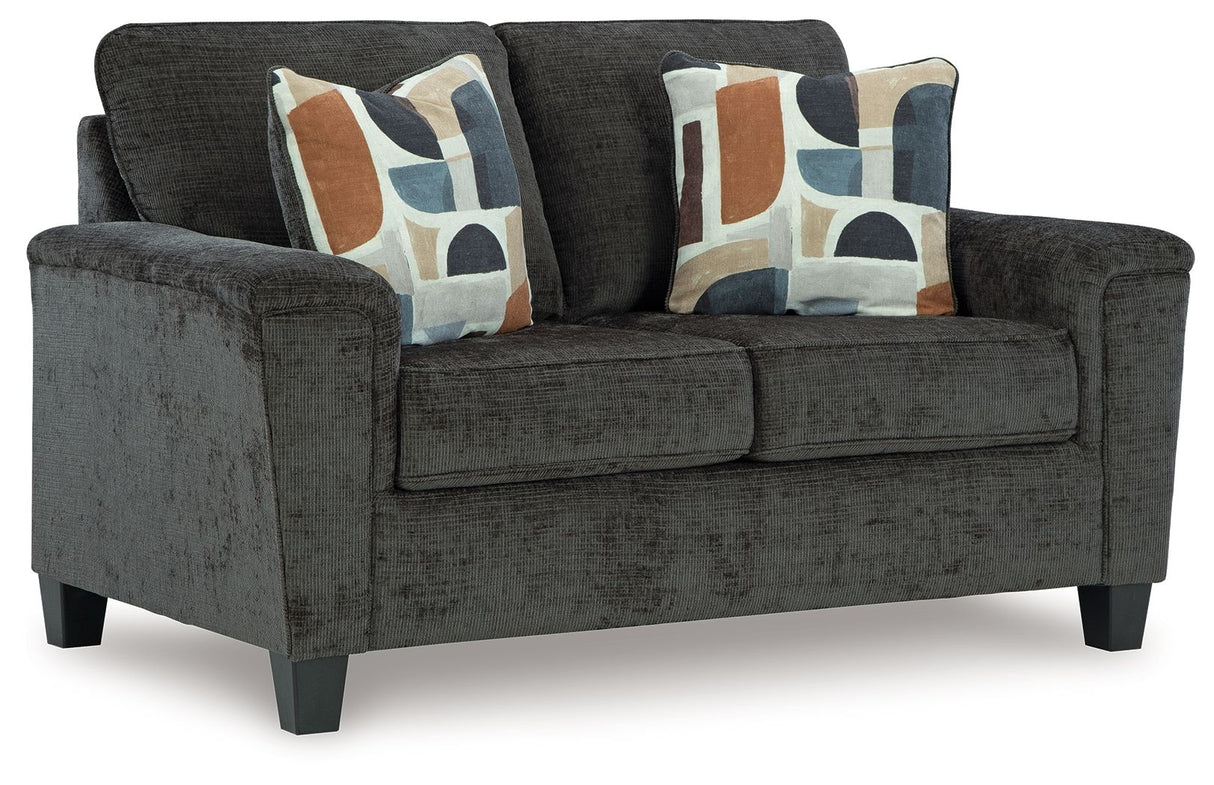 Erinslane - Loveseat Black by Benchcraft® | Bel Furniture