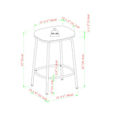 Modern Simple Counter Stool With Upholstered Seat (Set of 2) by Walker Edison | Bel Furniture