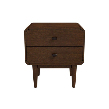 Alexa - Mid-Century Modern Style Night Stand - Brown by Ashcroft Furniture | Bel Furniture