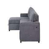 Territory - Pull Out Sofa Bed With Design - Dark Gray