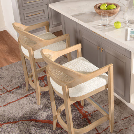Americana - Mid-Century Modern Cane Back Counter Stool - view 11