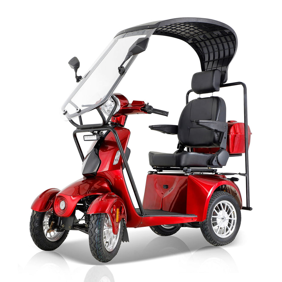 Fastest Mobility Scooter With Four Wheels For Adults & Seniors - Red