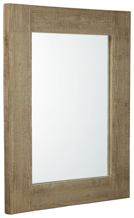 Waltleigh - Distressed Brown - Accent Mirror by Signature Design by Ashley® | Bel Furniture