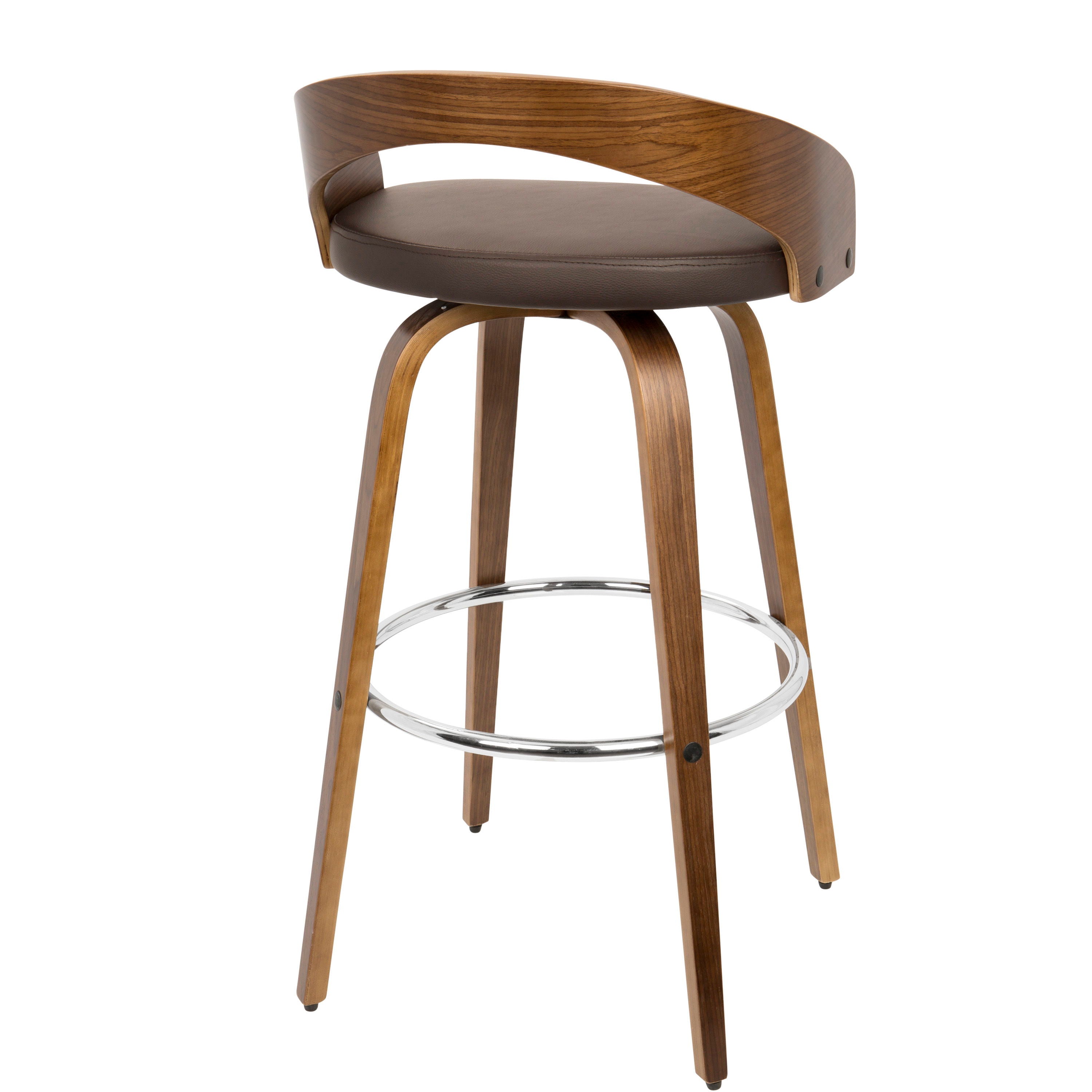 Grotto - Mid Century Elegant Design Modern Barstool With Swivel (Set of 2)