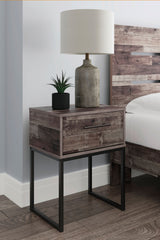 Neilsville - Black / Gray - One Drawer Night Stand by Signature Design by Ashley® | Bel Furniture