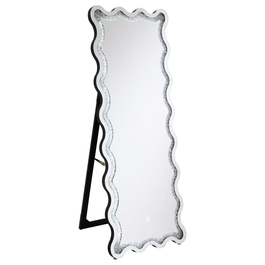 Brixey - LED Lighting Standing Floor Mirror - Black