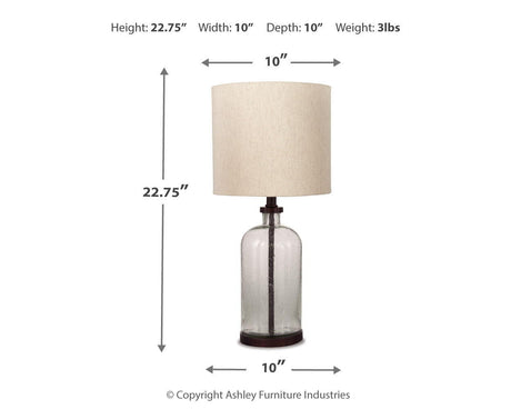 Bandile - Glass Table Lamp - Clear / Bronze Finish - view 3