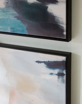 Caldish - Blue / White / Pink - Wall Art Set (Set of 2) by Signature Design by Ashley® | Bel Furniture