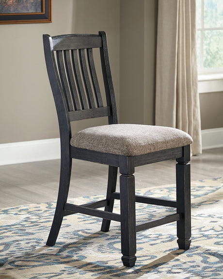 Tyler Creek - Black / Grayish Brown - Upholstered Barstool (Set of 2) by Signature Design by Ashley® | Bel Furniture