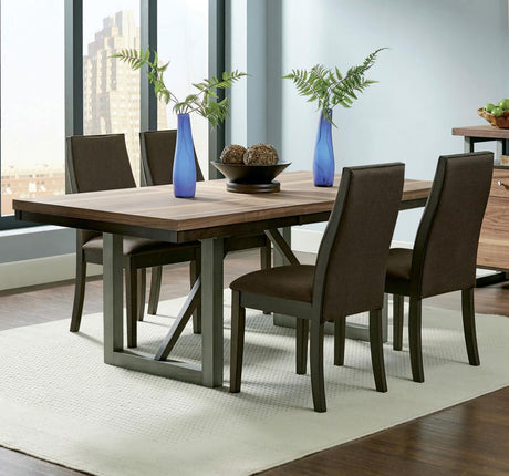 Spring Creek - Dining Table Set Dark Brown 5 Pc. Table, 4 Chairs by CoasterEssence | Bel Furniture
