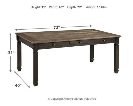 Tyler Creek - Black / Gray - Rectangular Dining Room Table by Signature Design by Ashley® | Bel Furniture