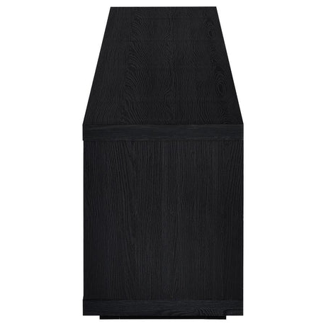 Deiter - 79" TV Stand Fireplace Media Console - Black