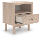Arloster - Tan - One Drawer Night Stand by Signature Design by Ashley® | Bel Furniture