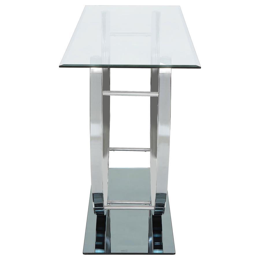 Danville - Rectangular U-Shaped Glass Top Table by CoasterEssence | Bel Furniture
