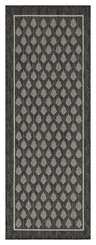 Sunshine - 2'7" X 7'3" Indoor / Outdoor Area Rug Polypropylene Dark Gray by Icona Home Decor | Bel Furniture