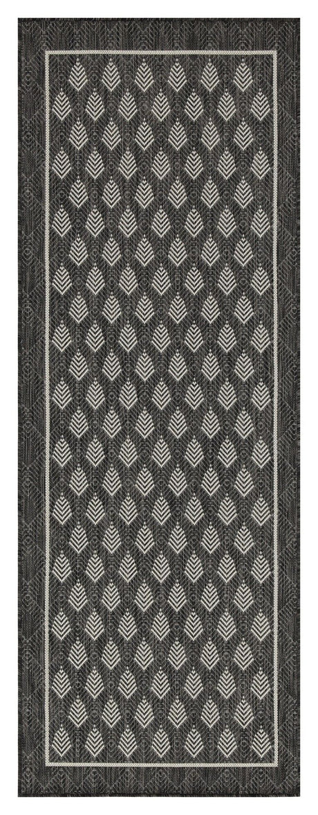 Sunshine - 2'7" X 7'3" Indoor / Outdoor Area Rug Polypropylene Dark Gray by Icona Home Decor | Bel Furniture
