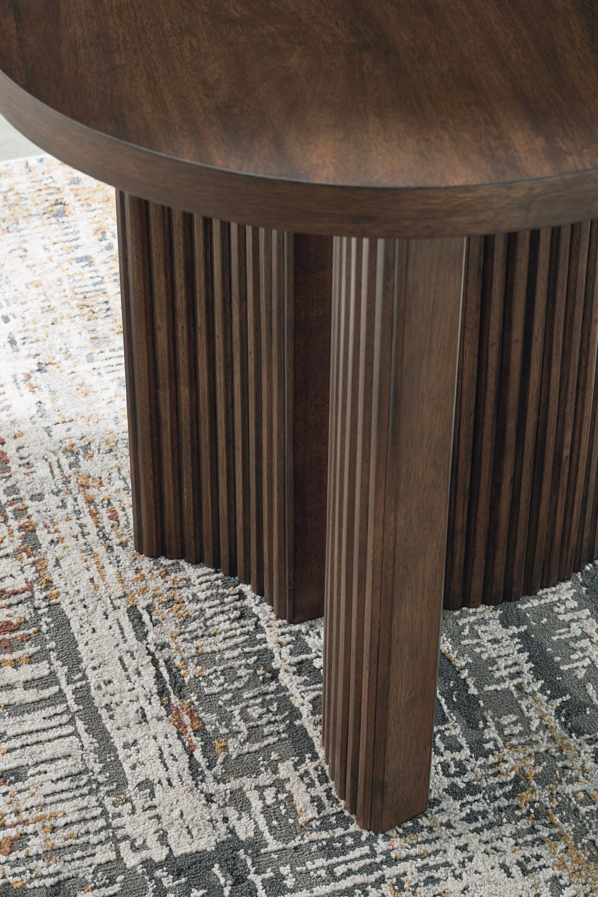 Korestone - Dark Brown - Round End Table by Signature Design by Ashley® | Bel Furniture