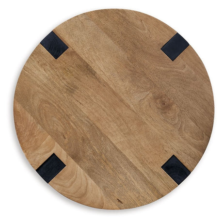 Hanneforth - Brown - Round End Table by Signature Design by Ashley® | Bel Furniture