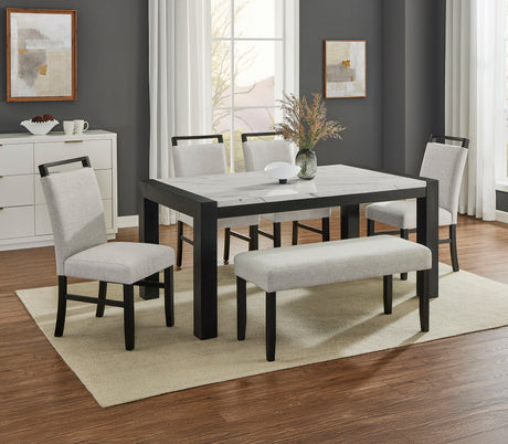 Jules Faux Marble Dining Table