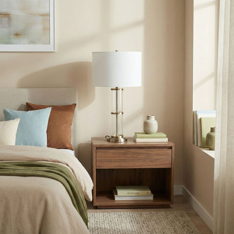Echo - Table Lamp With On / Off Switch Clear Body Base - Clear / Silver / White - view 3